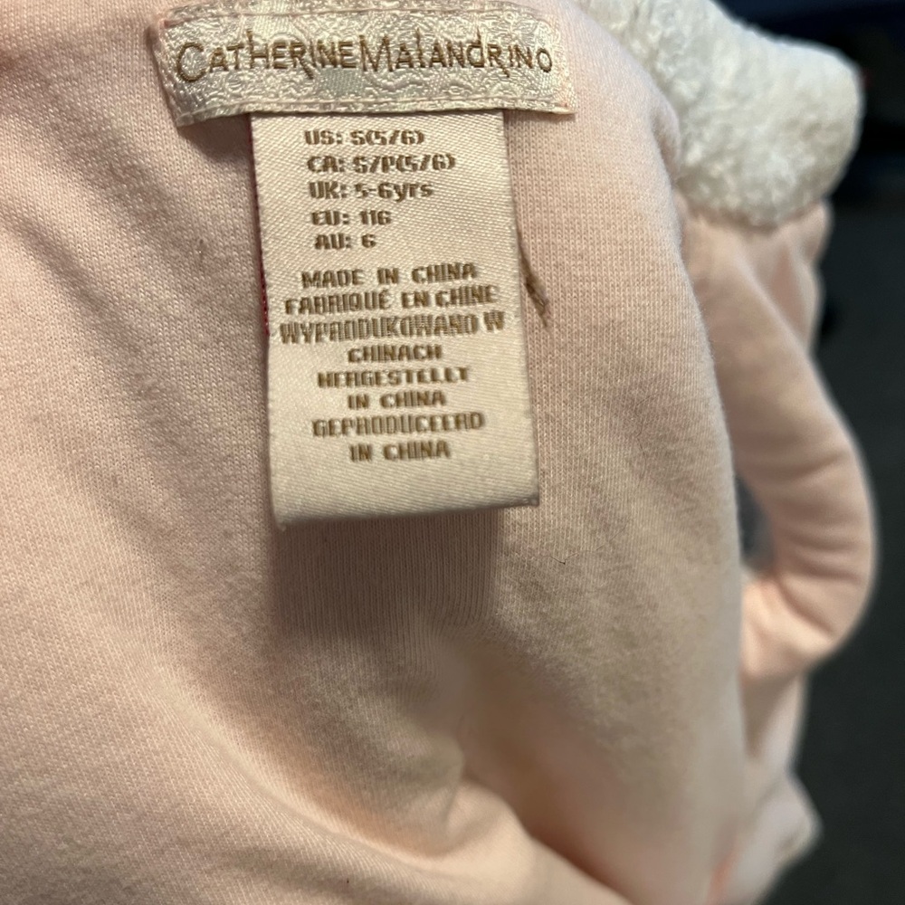 Catherine Malandrino White Fleece Vest with Heart Accents.A74 - Picture 5 of 8